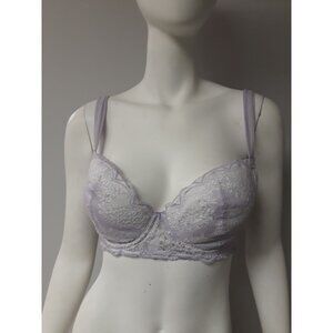 Bradelis Ruby Bra Purple and White Size 34 B  NEW WITH TAGS!
